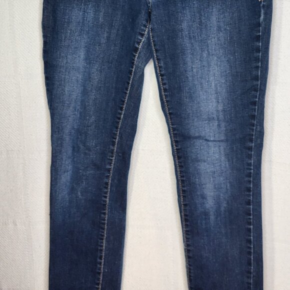 Old Navy Rock Star Dark Wash Cotton Poly Span Mid Rise Stretch Skinny Jean 8 Reg - Picture 7 of 16
